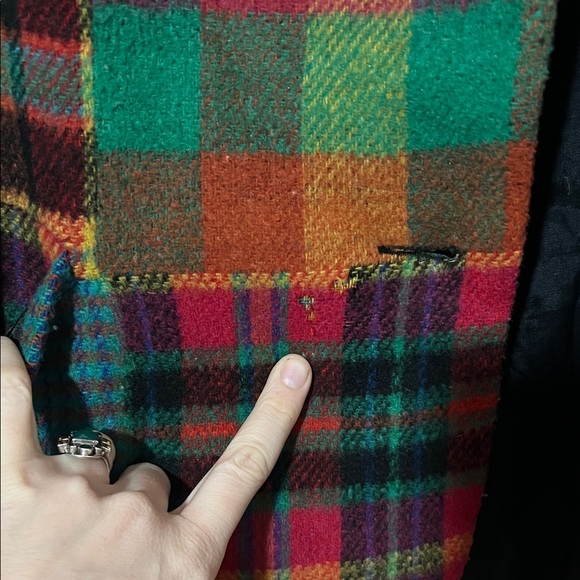 Gitano Multicolor Wool-Blend Plaid Patchwork Blazer - Picture 6 of 6